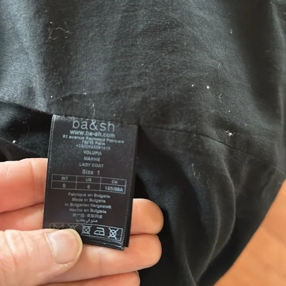 Ba&Sh Blue Volupia Coat - Navy Crinkle Shiny - Size 1 (small) - Picture 10 of 10